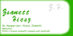 zsanett hiesz business card